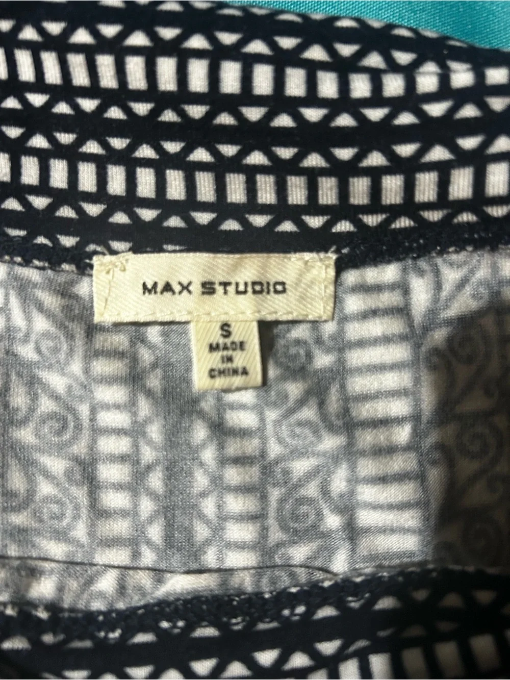 Max Studio Black & White Patterned Maxi Skirt